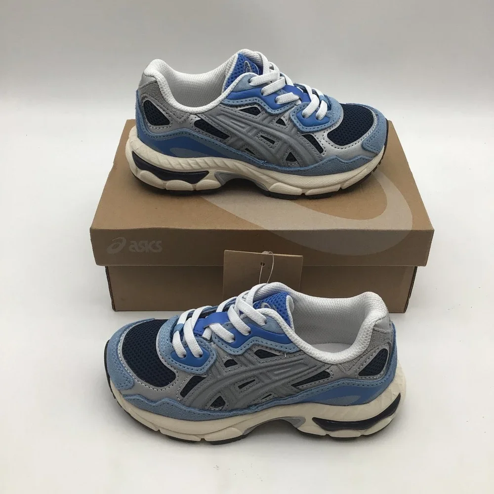 ASICS GEL-NYC PS Kids Independence Blue Gravel Sneakers 1204A176 Size K11 NEW